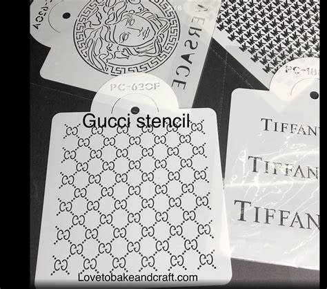 gucci stencils for cakes|gucci brand stencils.